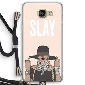 CaseCompany Slay All Day: Samsung Galaxy A5 (2016) Transparant Hoesje met koord