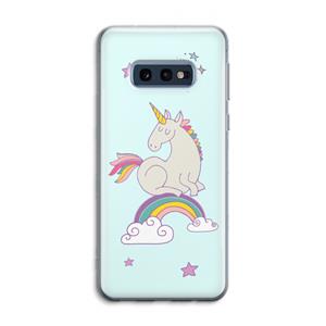 CaseCompany Regenboog eenhoorn: Samsung Galaxy S10e Transparant Hoesje
