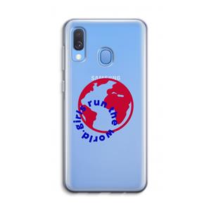 CaseCompany Run The World: Samsung Galaxy A40 Transparant Hoesje