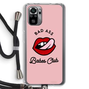 CaseCompany Badass Babes Club: Xiaomi Redmi Note 10S Transparant Hoesje met koord