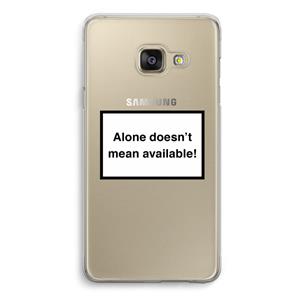 CaseCompany Alone: Samsung A3 (2017) Transparant Hoesje