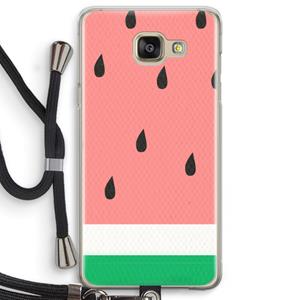 CaseCompany Watermeloen: Samsung Galaxy A5 (2016) Transparant Hoesje met koord