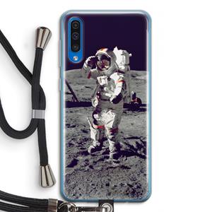 CaseCompany Spaceman: Samsung Galaxy A50 Transparant Hoesje met koord