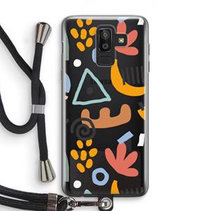 CaseCompany Abstract: Samsung Galaxy J8 (2018) Transparant Hoesje met koord