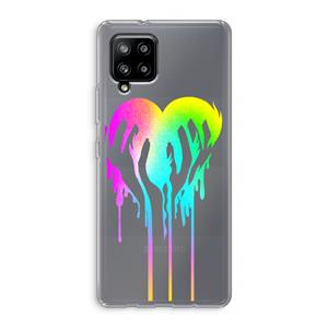 CaseCompany Hold My Heart: Samsung Galaxy A42 5G Transparant Hoesje