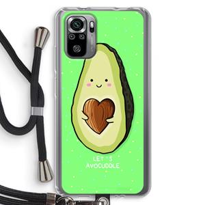 CaseCompany Avocuddle: Xiaomi Redmi Note 10S Transparant Hoesje met koord