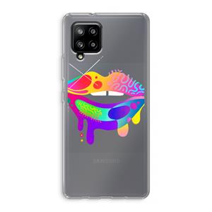 CaseCompany Lip Palette: Samsung Galaxy A42 5G Transparant Hoesje