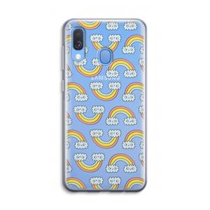 CaseCompany Regenboog: Samsung Galaxy A40 Transparant Hoesje