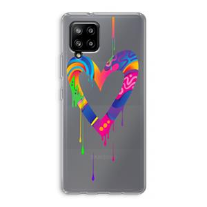 CaseCompany Melts My Heart: Samsung Galaxy A42 5G Transparant Hoesje