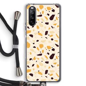 CaseCompany Terrazzo N°13: Sony Sony Xperia 10 III Transparant Hoesje met koord
