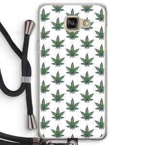 CaseCompany Weed: Samsung Galaxy A5 (2016) Transparant Hoesje met koord