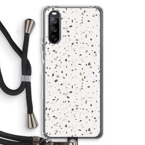 CaseCompany Terrazzo N°14: Sony Sony Xperia 10 III Transparant Hoesje met koord