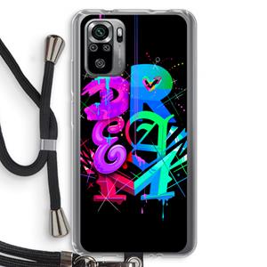 CaseCompany Dream: Xiaomi Redmi Note 10S Transparant Hoesje met koord