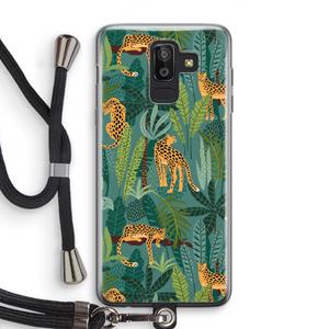 CaseCompany Luipaard 2: Samsung Galaxy J8 (2018) Transparant Hoesje met koord