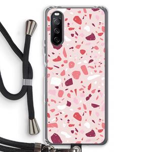 CaseCompany Terrazzo N°15: Sony Sony Xperia 10 III Transparant Hoesje met koord