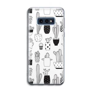 CaseCompany Cactusmotief: Samsung Galaxy S10e Transparant Hoesje
