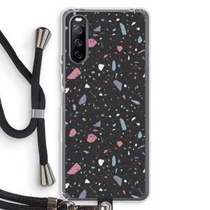 CaseCompany Terrazzo N°16: Sony Sony Xperia 10 III Transparant Hoesje met koord