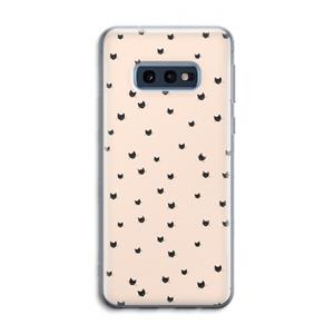 CaseCompany Kleine kattenkopjes: Samsung Galaxy S10e Transparant Hoesje