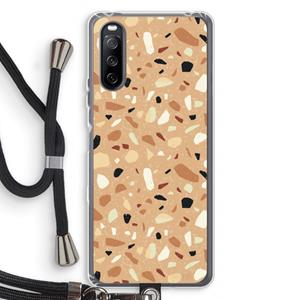 CaseCompany Terrazzo N°17: Sony Sony Xperia 10 III Transparant Hoesje met koord