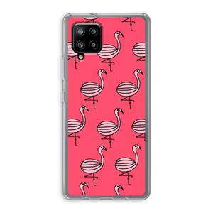CaseCompany Flamingo: Samsung Galaxy A42 5G Transparant Hoesje