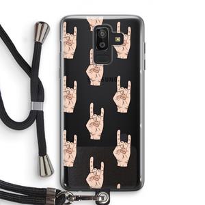 CaseCompany Rock: Samsung Galaxy J8 (2018) Transparant Hoesje met koord