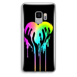 CaseCompany Hold My Heart: Samsung Galaxy S9 Transparant Hoesje