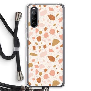 CaseCompany Terrazzo N°18: Sony Sony Xperia 10 III Transparant Hoesje met koord
