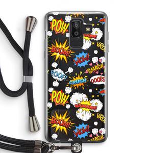 CaseCompany Pow Smack: Samsung Galaxy J8 (2018) Transparant Hoesje met koord
