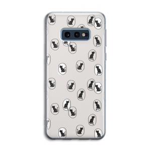CaseCompany Miauw: Samsung Galaxy S10e Transparant Hoesje