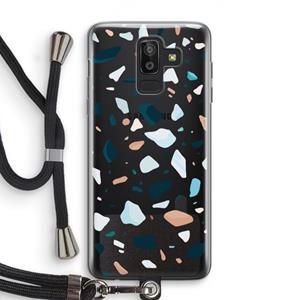 CaseCompany Terrazzo N°13: Samsung Galaxy J8 (2018) Transparant Hoesje met koord
