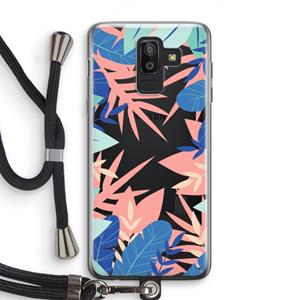CaseCompany Tropisch: Samsung Galaxy J8 (2018) Transparant Hoesje met koord
