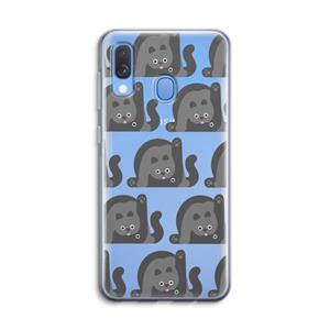 CaseCompany Cats: Samsung Galaxy A40 Transparant Hoesje