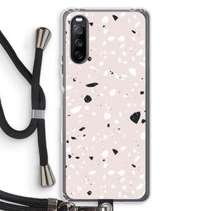 CaseCompany Terrazzo N°20: Sony Sony Xperia 10 III Transparant Hoesje met koord