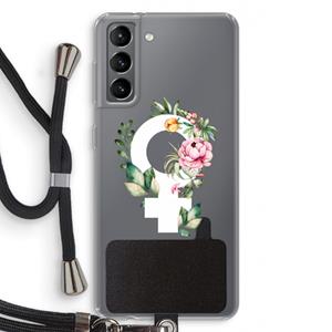 CaseCompany Venus: Samsung Galaxy S21 Transparant Hoesje met koord