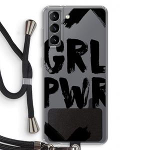 CaseCompany Girl Power #2: Samsung Galaxy S21 Transparant Hoesje met koord