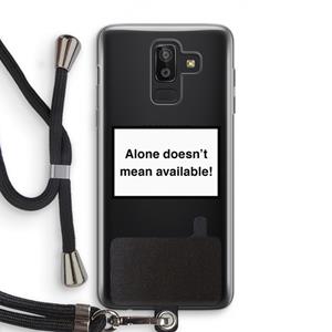 CaseCompany Alone: Samsung Galaxy J8 (2018) Transparant Hoesje met koord