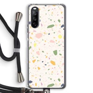 CaseCompany Terrazzo N°21: Sony Sony Xperia 10 III Transparant Hoesje met koord