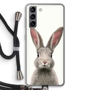 CaseCompany Daisy: Samsung Galaxy S21 Transparant Hoesje met koord