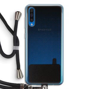 CaseCompany Musketon Halftone: Samsung Galaxy A50 Transparant Hoesje met koord