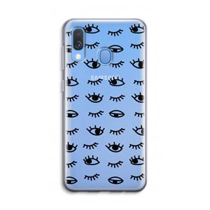 CaseCompany Eye pattern #2: Samsung Galaxy A40 Transparant Hoesje