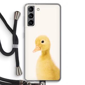 CaseCompany Duke: Samsung Galaxy S21 Transparant Hoesje met koord
