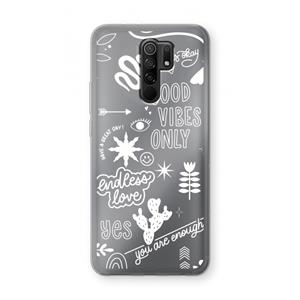 CaseCompany Good vibes: Xiaomi Redmi 9 Transparant Hoesje