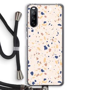 CaseCompany Terrazzo N°23: Sony Sony Xperia 10 III Transparant Hoesje met koord
