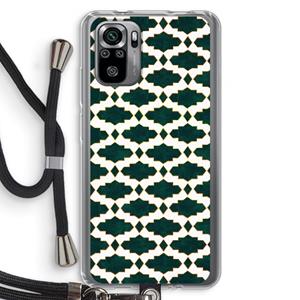 CaseCompany Moroccan tiles: Xiaomi Redmi Note 10S Transparant Hoesje met koord