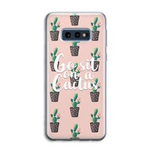 CaseCompany Cactus quote: Samsung Galaxy S10e Transparant Hoesje