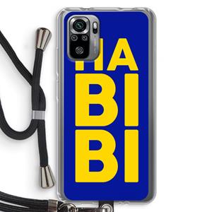 CaseCompany Habibi Blue: Xiaomi Redmi Note 10S Transparant Hoesje met koord