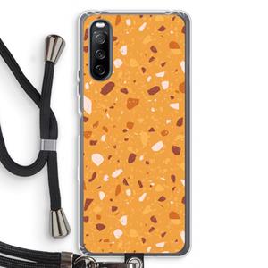 CaseCompany Terrazzo N°24: Sony Sony Xperia 10 III Transparant Hoesje met koord