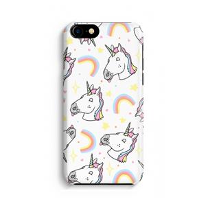 CaseCompany Rainbow Unicorn: iPhone 8 Volledig Geprint Hoesje