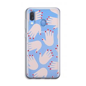 CaseCompany Hands pink: Samsung Galaxy A40 Transparant Hoesje
