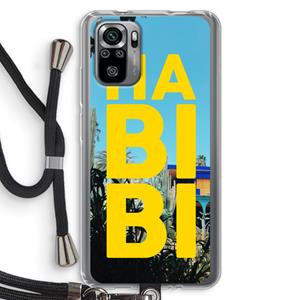 CaseCompany Habibi Majorelle : Xiaomi Redmi Note 10S Transparant Hoesje met koord